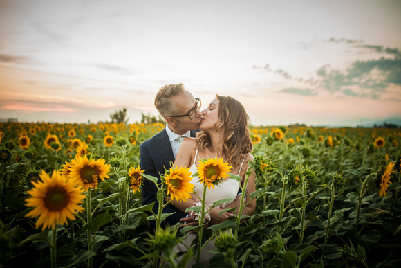 Kisses and sunflowers